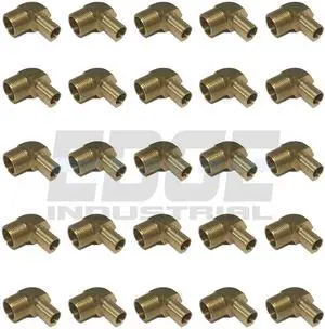 5/8" Hose ID to 3/4" Male NPT MNPT 90 Degree Elbow Brass Fitting Fuel/AIR/Water/Oil/Gas/WOG (Qty 25) 5/8" Hose ID to 3/4" Male NPT MNPT 90 Degree Elbow Brass Fitting Fuel/AIR/Water/Oil/Gas/WOG (Qty 25)