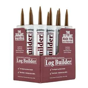 Log Builder Acrylic Latex Chinking Sealant, 10.5 oz Cartridge, Woodtone (Case of 12) Log Builder Acrylic Latex Chinking Sealant, 10.5 oz Cartridge, Woodtone (Case of 12)