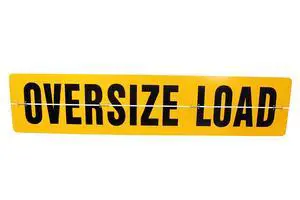 Aluminum Hinged Oversize Load Sign - 84 inch x 18 inch - Reflective Aluminum Hinged Oversize Load Sign - 84 inch x 18 inch - Reflective