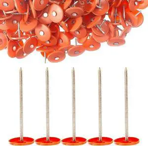2000 Pack - 3 Inch - Round Plastic Cap Nail Roofing Nails Galvanized Tar Paper Nails for House Wrap Fastening Foam Board Roofing Felt Insulation Film (2000) 2000 Pack - 3 Inch - Round Plastic Cap Nail Roofing Nails Galvanized Tar Paper Nails for House Wrap Fastening Foam Board Roofing Felt Insulation Film (2000)