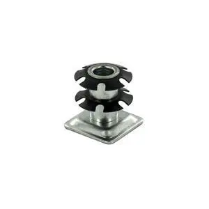Industries Double Star Threaded Caster Insert | Heat Treated Steel | Fits 1 Inch Square 16-18 Gauge Tube | Thread: 3/8-16 | 100 Pack Industries Double Star Threaded Caster Insert | Heat Treated Steel | Fits 1 Inch Square 16-18 Gauge Tube | Thread: 3/8-16 | 100 Pack