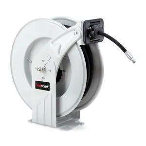 Grease-Hose-Reel Retractable 1/4" Inch x 50' Feet ELITE Long Premium Commercial SAE.100R2AT Hose MAX 5800 PSI Spring Driven Steel Construction Heavy Duty Industrial Dual Arm & Pedestal Grease-Hose-Reel Retractable 1/4" Inch x 50' Feet ELITE Long Premium Commercial SAE.100R2AT Hose MAX 5800 PSI Spring Driven Steel Construction Heavy Duty Industrial Dual Arm & Pedestal