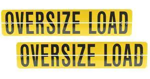 (2 Pack) 12" x 60" Hinged Aluminum Oversize Load Sign for Trucks - Heavy Duty Reflective Diamond Grade Aluminum Wide Oversized Load Banner for Vehicle, Trailer - Safety Warning Signs (2 Pack) 12" x 60" Hinged Aluminum Oversize Load Sign for Trucks - Heavy Duty Reflective Diamond Grade Aluminum Wide Oversized Load Banner for Vehicle, Trailer - Safety Warning Signs