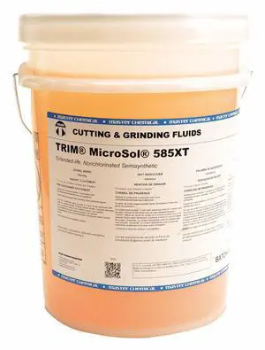 Cutting & Grinding Fluids MS585XT/5 MicroSol 585XT Nonchlorinated Semisynthetic Microemulsion Coolant, Extended life, 5 gal Pail Cutting & Grinding Fluids MS585XT/5 MicroSol 585XT Nonchlorinated Semisynthetic Microemulsion Coolant, Extended life, 5 gal Pail