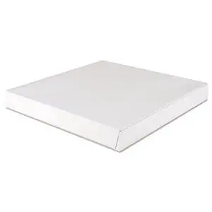 1450 Clay Coated Kraft Paperboard White Pizza Box, 16" Length x 16" Width x 1-7/8" Height (Case of 100) 1450 Clay Coated Kraft Paperboard White Pizza Box, 16" Length x 16" Width x 1-7/8" Height (Case of 100)