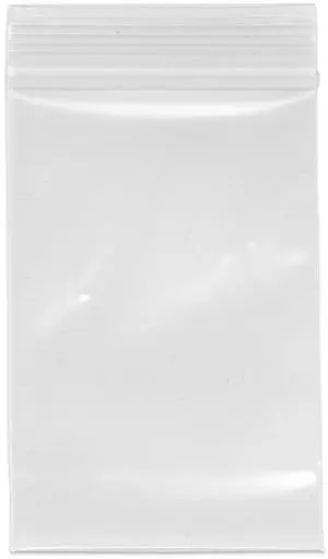 3" x 4.5" (Case of 4,000), 4 Mil Heavy Duty Zipper Reclosable Plastic Bags 3" x 4.5" (Case of 4,000), 4 Mil Heavy Duty Zipper Reclosable Plastic Bags