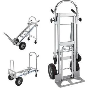 3in1 Aluminum Hand Truck,Convertible Hand Truck Dolly Large Size 1000 lb Capacity, Utility Cart Converts from Hand Truck to Platform Cart with 10" Hi Tech Rubber Wheels 3in1 Aluminum Hand Truck,Convertible Hand Truck Dolly Large Size 1000 lb Capacity, Utility Cart Converts from Hand Truck to Platform Cart with 10" Hi Tech Rubber Wheels