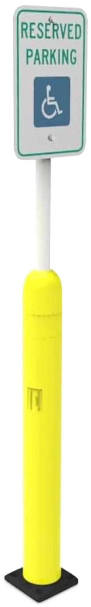 Impact Recovery - Sta-Rite Flexible Sign Post - Sign Holder - Handicap Parking Signs - Made in the USA - 78 with Yellow Bollard - Reserved Parking Signage Impact Recovery - Sta-Rite Flexible Sign Post - Sign Holder - Handicap Parking Signs - Made in the USA - 78 with Yellow Bollard - Reserved Parking Signage