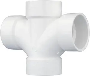 3 DWV Double Sanitary TEE DWV (Drain, Waste and Vent) (20 Unit Box) 3 DWV Double Sanitary TEE DWV (Drain, Waste and Vent) (20 Unit Box)