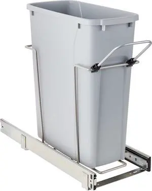in-Cabinet Pull Out Trash Can, 20-Qt., Bottom-Mount Cabinet Installation, Requires Min 8-in Opening, 20.5 in x 8.5 in x 17.5 in, RS-PSW9-1-20-P, Platinum in-Cabinet Pull Out Trash Can, 20-Qt., Bottom-Mount Cabinet Installation, Requires Min 8-in Opening, 20.5 in x 8.5 in x 17.5 in, RS-PSW9-1-20-P, Platinum