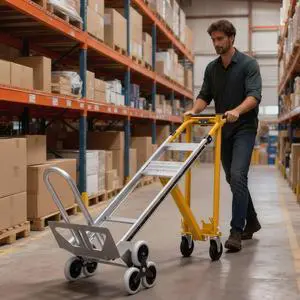Stair Climbing Hand Truck, Heavy Duty 1000LBS 4-in-1 Aluminum Convertible Dolly Cart, Appliance Dolly Industrial Platform Stair Dolly Handtruck with Wheels for Moving, Office, Logistics, Shopping Stair Climbing Hand Truck, Heavy Duty 1000LBS 4-in-1 Aluminum Convertible Dolly Cart, Appliance Dolly Industrial Platform Stair Dolly Handtruck with Wheels for Moving, Office, Logistics, Shopping