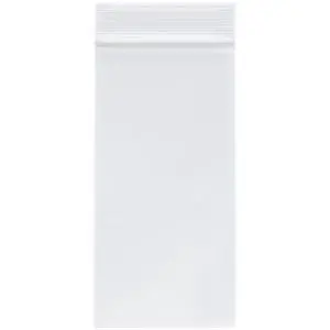 3" x 6" (Case of 8,000), 2 Mil Zipper Reclosable Plastic Bags 3" x 6" (Case of 8,000), 2 Mil Zipper Reclosable Plastic Bags