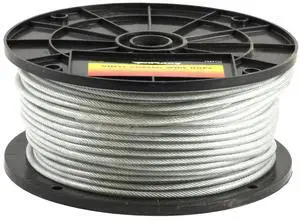 70451 Wire Rope, Vinyl Coated Aircraft Cable, Silver, 250-Feet-by 3/32-Inch thru 3/16-Inch 70451 Wire Rope, Vinyl Coated Aircraft Cable, Silver, 250-Feet-by 3/32-Inch thru 3/16-Inch