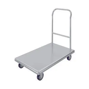 Stainless Steel Platform Transport Cart 21.5in. x 35in. x 34in. with Push Handle, 4in. Fixed and Swivel Plate Casters, Cart for Commercial Kitchen, Warehouse and Utility Transport Stainless Steel Platform Transport Cart 21.5in. x 35in. x 34in. with Push Handle, 4in. Fixed and Swivel Plate Casters, Cart for Commercial Kitchen, Warehouse and Utility Transport
