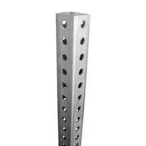 Square Sign Post - 8 Feet Tall and 1.5" Wide Galvanized Steel Post, 7/16 Inch Diameter Mounting Holes, Made in USA Square Sign Post - 8 Feet Tall and 1.5" Wide Galvanized Steel Post, 7/16 Inch Diameter Mounting Holes, Made in USA