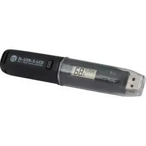 EL-USB-2-LCD Temp Data Logger, Black EL-USB-2-LCD Temp Data Logger, Black