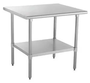 Stainless Steel Kitchen Prep Table 48"x24" with Undershelf, NSF Worktable for Restaurants - 18ga/430SS (28W-032) Stainless Steel Kitchen Prep Table 48"x24" with Undershelf, NSF Worktable for Restaurants - 18ga/430SS (28W-032)