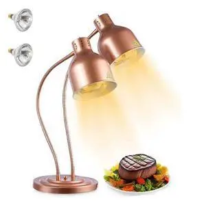 Food Heat Lamp 2-Head Electric Heating Lamp 500W Commercial Food Warmer Lamp for Food Electric Warming Lights for Restaurant, Buffet, Catering, Kitchen & Home Use (Rose Gold) Food Heat Lamp 2-Head Electric Heating Lamp 500W Commercial Food Warmer Lamp for Food Electric Warming Lights for Restaurant, Buffet, Catering, Kitchen & Home Use (Rose Gold)