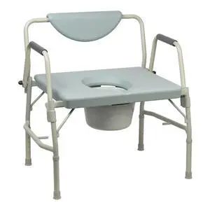 Heavy-Duty Bariatric Commode Chair with 12 qt Bucket, 1000 lbs Weight Capacity, 23 1/4 in Seat Width, 1 Count Heavy-Duty Bariatric Commode Chair with 12 qt Bucket, 1000 lbs Weight Capacity, 23 1/4 in Seat Width, 1 Count
