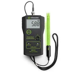 MW101 LED Economy Portable pH Meter with Manual Calibration, 0.0 to 14.0 pH, +/-0.2 pH Accuracy, 0.01 pH Resolution MW101 LED Economy Portable pH Meter with Manual Calibration, 0.0 to 14.0 pH, +/-0.2 pH Accuracy, 0.01 pH Resolution