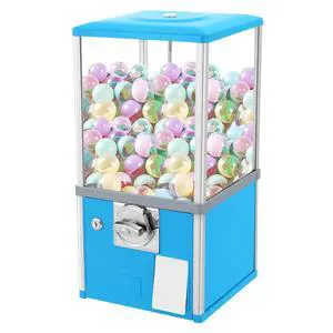 25-Cent Vending Machines, Coin Operated Commercial Large Capacity Gumball Machine Commercial Mini Dispenser Prize Machine for Game Stores Retail Stores & Amusement Parks (Blue) 25-Cent Vending Machines, Coin Operated Commercial Large Capacity Gumball Machine Commercial Mini Dispenser Prize Machine for Game Stores Retail Stores & Amusement Parks (Blue)