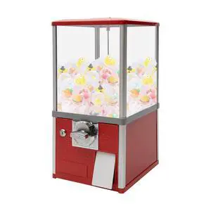 25-Cent Vending Machines, Coin Operated Commercial Large Capacity Gumball Machine Commercial Mini Dispenser Prize Machine for Game Stores Retail Stores & Amusement Parks (Red) 25-Cent Vending Machines, Coin Operated Commercial Large Capacity Gumball Machine Commercial Mini Dispenser Prize Machine for Game Stores Retail Stores & Amusement Parks (Red)
