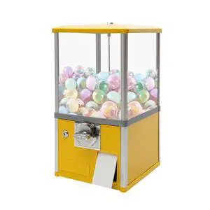 25-Cent Vending Machines, Coin Operated Commercial Large Capacity Gumball Machine Commercial Mini Dispenser Prize Machine for Game Stores Retail Stores & Amusement Parks (Yellow) 25-Cent Vending Machines, Coin Operated Commercial Large Capacity Gumball Machine Commercial Mini Dispenser Prize Machine for Game Stores Retail Stores & Amusement Parks (Yellow)