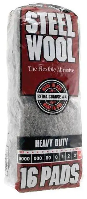 600-Pack of #4 106607-06 Rhodes American Steel Wool Pad Extra-Course, 16-Pack 600-Pack of #4 106607-06 Rhodes American Steel Wool Pad Extra-Course, 16-Pack