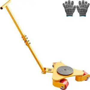 Machinery Skate Dolly, 6614 LBS/3T Industrial Machinery Mover with Handle, Carbon Steel Machinery Moving Skate with 3 360° Swivel PU Wheels, 360° Rotation Non-Slip Cap for Warehouse, Workshop Machinery Skate Dolly, 6614 LBS/3T Industrial Machinery Mover with Handle, Carbon Steel Machinery Moving Skate with 3 360° Swivel PU Wheels, 360° Rotation Non-Slip Cap for Warehouse, Workshop