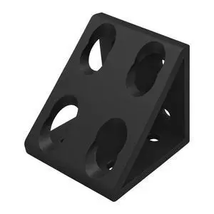 8020, 4338, 15 Series, 8 Hole Aluminum Inside Corner Gusset L Bracket for Extruded Aluminum Extrusion Heavy Duty Angle Bracket (Black Anodize, 10) 8020, 4338, 15 Series, 8 Hole Aluminum Inside Corner Gusset L Bracket for Extruded Aluminum Extrusion Heavy Duty Angle Bracket (Black Anodize, 10)