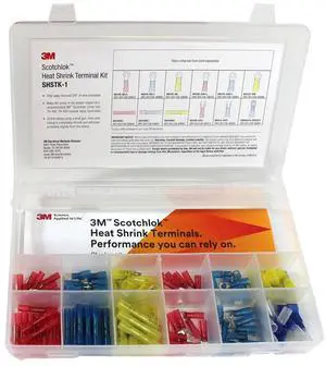 Heat Shrink Terminal Kit, SHSTK-1, selection of 12 terminals, refillable kit is compact, portable and durable, 1 Kit of 120 pieces Heat Shrink Terminal Kit, SHSTK-1, selection of 12 terminals, refillable kit is compact, portable and durable, 1 Kit of 120 pieces