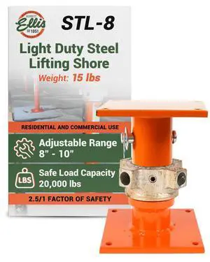 Manufacturing Light-Duty Construction Jack Post, Adjustable Screw Jack Lift for Floor Leveling, Beams & Concrete, 20,000 lb Capacity, 8"-10" Range, House Jack for Support, Leveling & Repairs Manufacturing Light-Duty Construction Jack Post, Adjustable Screw Jack Lift for Floor Leveling, Beams & Concrete, 20,000 lb Capacity, 8"-10" Range, House Jack for Support, Leveling & Repairs