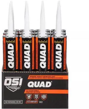 OSI Quad Window, Door and Siding Sealant Black 003, 10 fl oz, 1, Cartridge (12 Pack) OSI Quad Window, Door and Siding Sealant Black 003, 10 fl oz, 1, Cartridge (12 Pack)