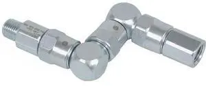 202577 - Zinc-Plated Steel Z-Swivel w/Leather Packings, 1/4" NPT(F) x 1/4" NPT(M) 202577 - Zinc-Plated Steel Z-Swivel w/Leather Packings, 1/4" NPT(F) x 1/4" NPT(M)