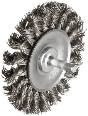 17682 3-1/4" Stem-Mounted Knot Wire Wheel,.020" Steel Fill, 1/4" Stem, Made in The USA (Pack of 5) 17682 3-1/4" Stem-Mounted Knot Wire Wheel,.020" Steel Fill, 1/4" Stem, Made in The USA (Pack of 5)