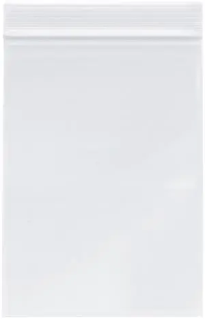 5" x 7" (Case of 4,000), 2 Mil Zipper Reclosable Plastic Bags 5" x 7" (Case of 4,000), 2 Mil Zipper Reclosable Plastic Bags