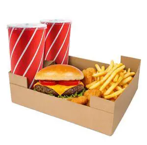 MeyerPak Food Service Recycled Super Sturdy Kraft Cardboard Trays, Earth-Friendly Disposable Brown Food Tray, Versatile Food Packaging, Stadium Tray, 11 x 8.75 x 2.5, Pack of 250 MeyerPak Food Service Recycled Super Sturdy Kraft Cardboard Trays, Earth-Friendly Disposable Brown Food Tray, Versatile Food Packaging, Stadium Tray, 11 x 8.75 x 2.5, Pack of 250