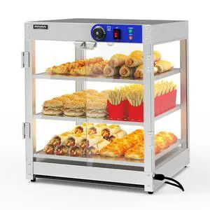 Food Warmer Display Pizza Warmer, Commercial Countertop Food Warmer Electric with Removable Shelves LED Lighting Glass Door, Pastry Display Case for Restaurant Buffet 800W (3 Tiers) Food Warmer Display Pizza Warmer, Commercial Countertop Food Warmer Electric with Removable Shelves LED Lighting Glass Door, Pastry Display Case for Restaurant Buffet 800W (3 Tiers)