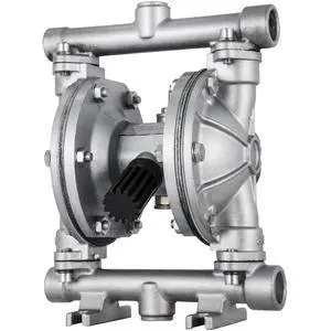 Air-Operated Double Diaphragm Pump, 1/2 in Inlet & Outlet, Stainless Steel Body, 8.8 GPM & Max 120PSI, PTFE Diaphragm Pneumatic Transfer Pump for Petroleum, Diesel, Oil & Low Viscosity Fluids Air-Operated Double Diaphragm Pump, 1/2 in Inlet & Outlet, Stainless Steel Body, 8.8 GPM & Max 120PSI, PTFE Diaphragm Pneumatic Transfer Pump for Petroleum, Diesel, Oil & Low Viscosity Fluids