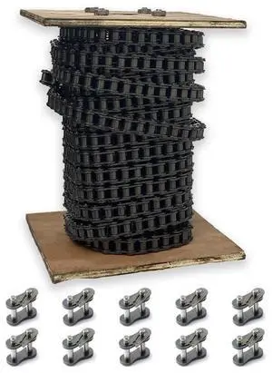 PGN #35 Roller Chain - 100 Feet + 10 Free Connecting Links - Carbon Steel Chains for Bycicles, Mini Bikes, Motorcycles, Go-Karts, Home and Industrial Machinery PGN #35 Roller Chain - 100 Feet + 10 Free Connecting Links - Carbon Steel Chains for Bycicles, Mini Bikes, Motorcycles, Go-Karts, Home and Industrial Machinery