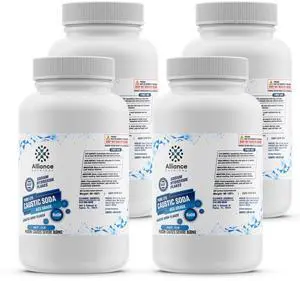 Sodium Hydroxide Flakes ACS Grade - 4 Pack (16 lbs.) Sodium Hydroxide Flakes ACS Grade - 4 Pack (16 lbs.)