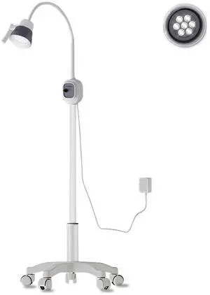 Surgical Examination Light Lamp 5W/12W Floor Stand Type Medical Exam Lamp, w/Universal Wheels Mobile Shadow Less Flexible Gooseneck LED Exam (12W Upgraded Inspection Light) Surgical Examination Light Lamp 5W/12W Floor Stand Type Medical Exam Lamp, w/Universal Wheels Mobile Shadow Less Flexible Gooseneck LED Exam (12W Upgraded Inspection Light)