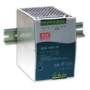 SDR-480-24 24V 20 Amp 480W AC to DC DIN-Rail Power Supply SDR-480-24 24V 20 Amp 480W AC to DC DIN-Rail Power Supply