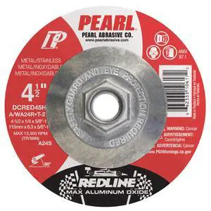 Redline Max A.O.DC Grinding Wheel 4-1/2 x 1/4 x 5/8-11 A/WA24R T-27, Pack of 10 Redline Max A.O.DC Grinding Wheel 4-1/2 x 1/4 x 5/8-11 A/WA24R T-27, Pack of 10