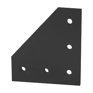 8020, 4351, 15 Series, Aluminum 5 Hole 90 Degree Angled Flat Plate Bracket Straight Mounting Connector Bracket for T Slot Extruded Aluminum Extrusion (Black Anodize, 10) 8020, 4351, 15 Series, Aluminum 5 Hole 90 Degree Angled Flat Plate Bracket Straight Mounting Connector Bracket for T Slot Extruded Aluminum Extrusion (Black Anodize, 10)
