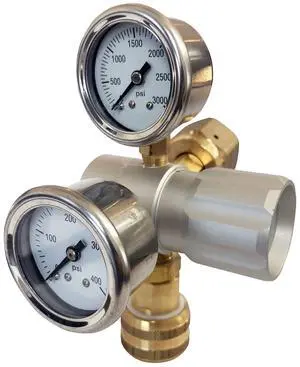 Adjustable High Flow 0-250 PSI Carbon Dioxide CGA320 Co2 Regulator for Tires, HVAC, Plumbing or any HIGH FLOW Non-Freezing CO2 Application Adjustable High Flow 0-250 PSI Carbon Dioxide CGA320 Co2 Regulator for Tires, HVAC, Plumbing or any HIGH FLOW Non-Freezing CO2 Application