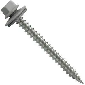 Stainless Steel Metal Roofing Screws (250) 9 x 2 ABC Gray hex Head Sheet Metal Roofing Screw. Self-Piercing (SP) tip Metal to Wood siding Screws EPDM Washer Stainless Steel Metal Roofing Screws (250) 9 x 2 ABC Gray hex Head Sheet Metal Roofing Screw. Self-Piercing (SP) tip Metal to Wood siding Screws EPDM Washer