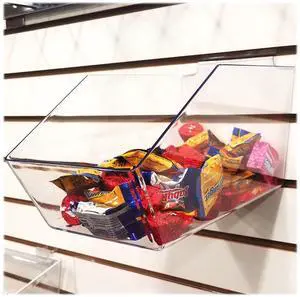 Clear Slatwall Bins Large Bin 6" L x 5.5" H x 11.5" D - 10 Pack Clear Slatwall Bins Large Bin 6" L x 5.5" H x 11.5" D - 10 Pack