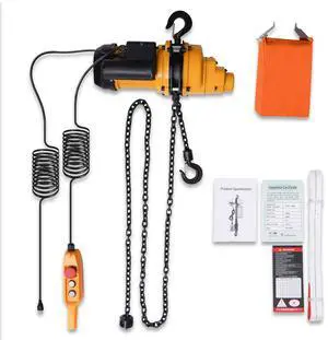 Electric Chain Hoist Winch - 1100Lbs Chain Electric Lift Hoist Single Phase Overhead Crane Hoist w/Emergency Stop Switch Design Max Lift Height 13Ft 110V Crane Hoist for Garage Ceiling Electric Chain Hoist Winch - 1100Lbs Chain Electric Lift Hoist Single Phase Overhead Crane Hoist w/Emergency Stop Switch Design Max Lift Height 13Ft 110V Crane Hoist for Garage Ceiling