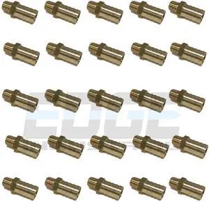 5/8" Hose ID to 1/4" Male NPT MNPT Straight Brass Fitting Fuel/AIR/Water/Oil/Gas/WOG (Qty 25) 5/8" Hose ID to 1/4" Male NPT MNPT Straight Brass Fitting Fuel/AIR/Water/Oil/Gas/WOG (Qty 25)